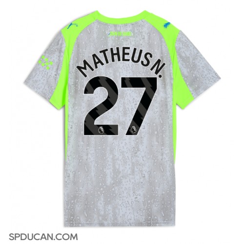 Zenski Nogometni Dres Manchester City Matheus Nunes #27 Rezervni 2025-26 Kratak Rukav